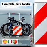 2-in-1 Waarschuwingsbord Italië/Spanje (50x50cm) - 24% Korting!