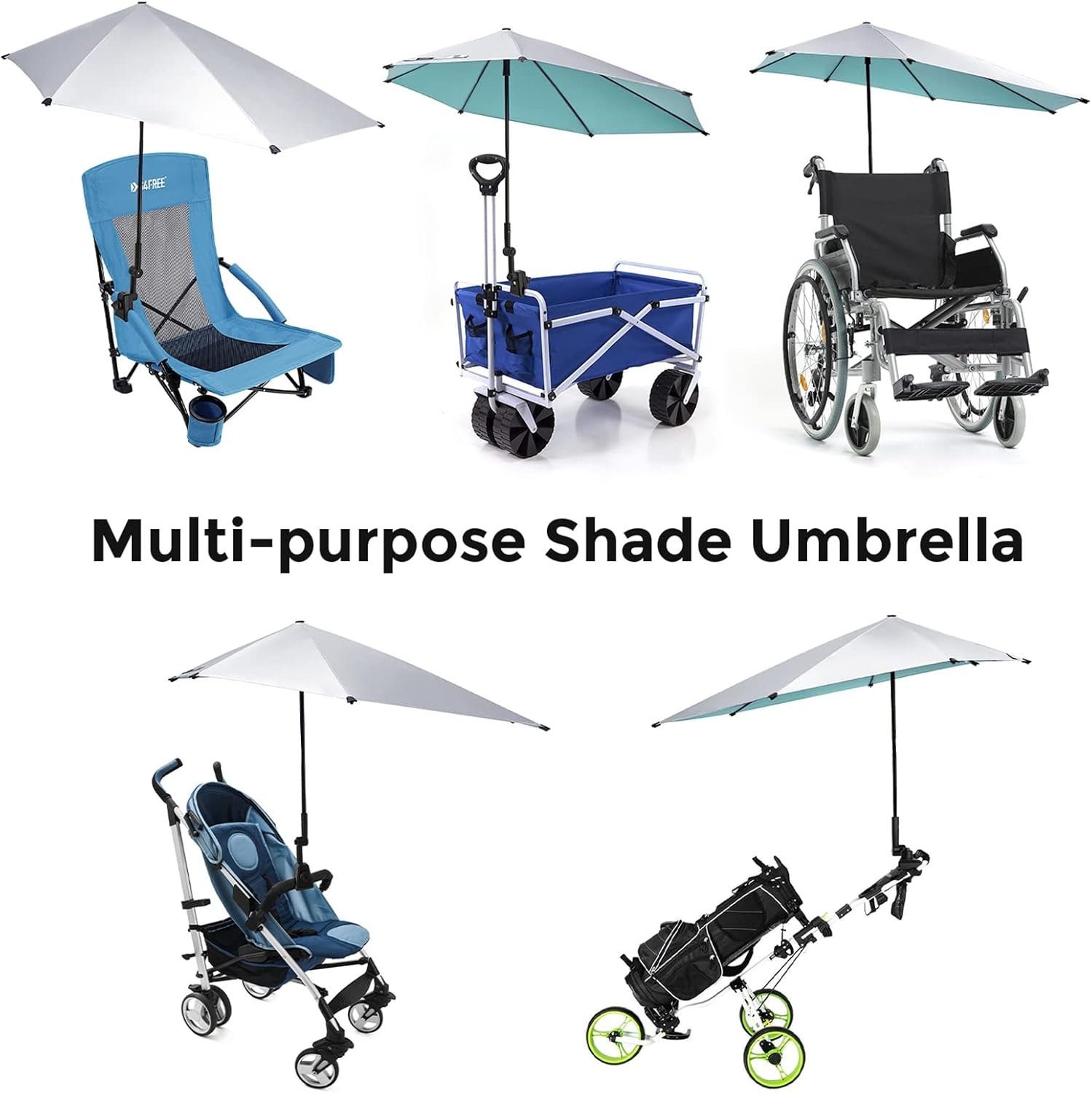 G4Free XL Strandparasol met Klem - 29% Korting