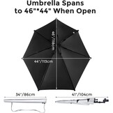 G4Free Strandparasol XL met Klem: 26% Korting