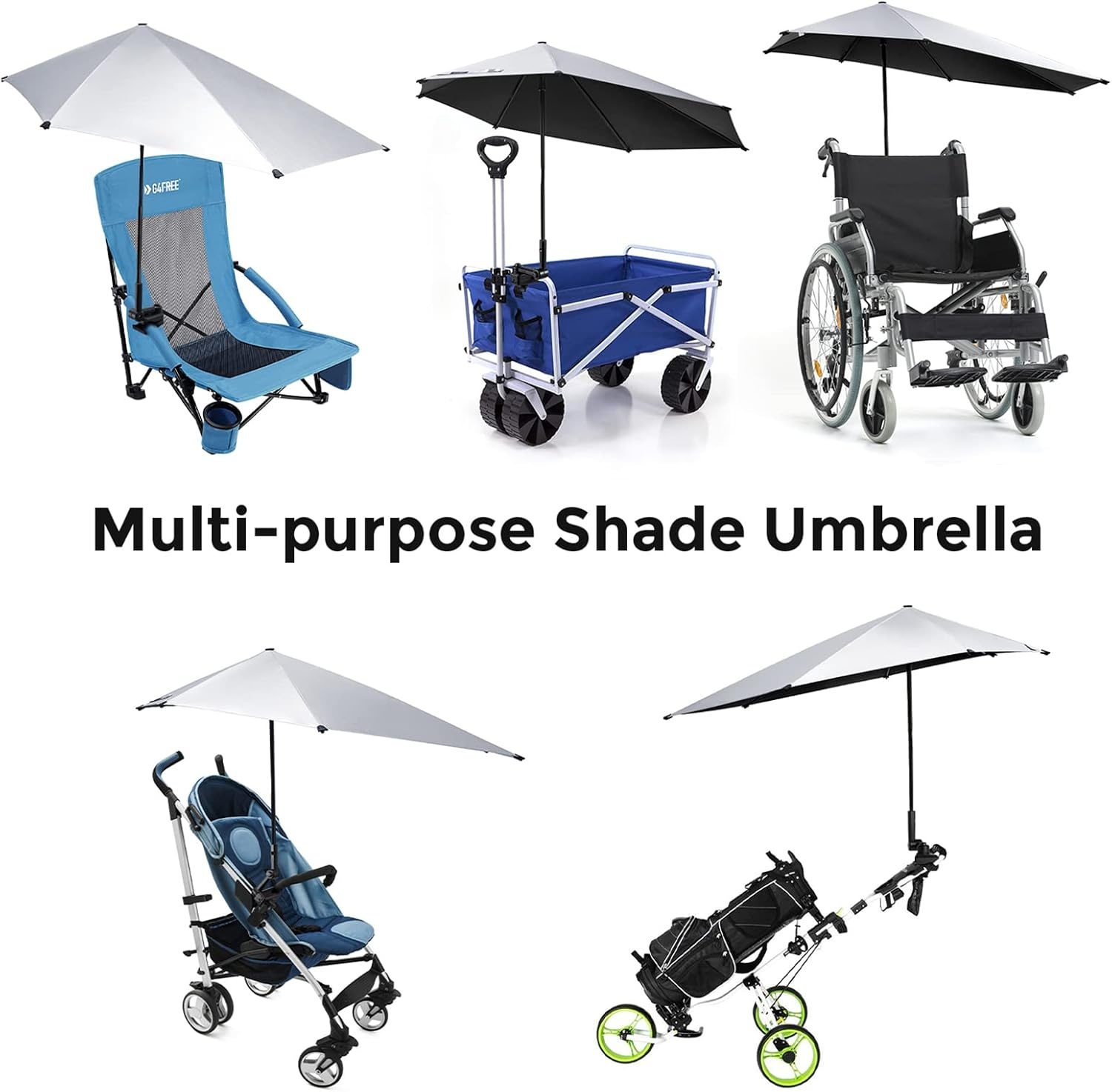 G4Free Strandparasol XL met Klem: 26% Korting