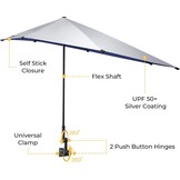 G4Free XL Strandparaplu met Klem - 50+ UV Bescherming - 26% Korting