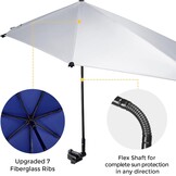 G4Free XL Strandparaplu met Klem - 50+ UV Bescherming - 26% Korting