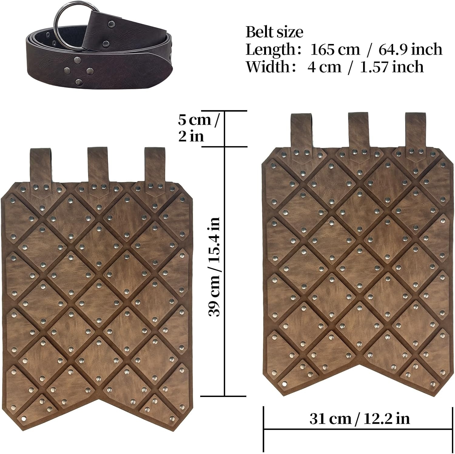 Middeleeuwse Beukel-Armor Lederlook - 30% Korting