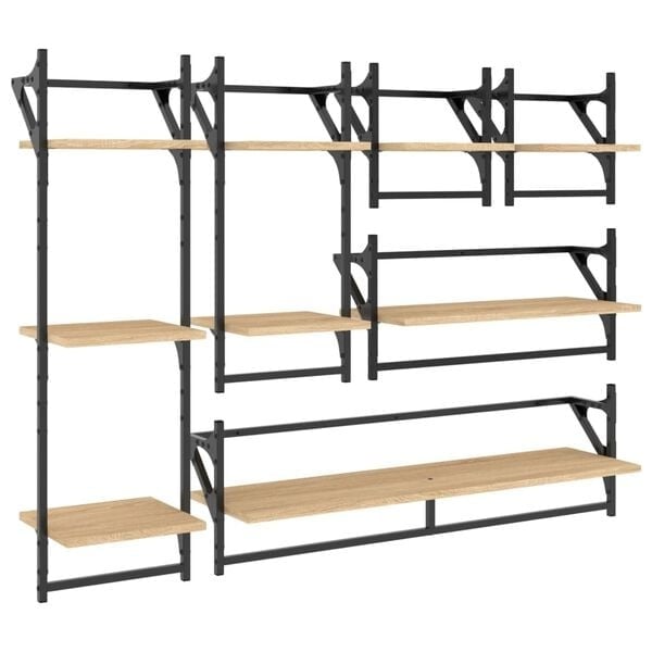 vidaXL 6-delige Wandschappenset Sonoma Eiken (32% Korting)