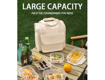 Leren Lunchtas Dames Beige - Lekvrij & Geïsoleerd - 28% Korting