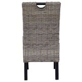 vidaXL Eetkamerstoelen Kubu Rattan & Mangohout - 2 stuks (61% korting)