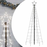 vidaXL LED Kerstboom 180cm - Koud Wit - 43% Korting!