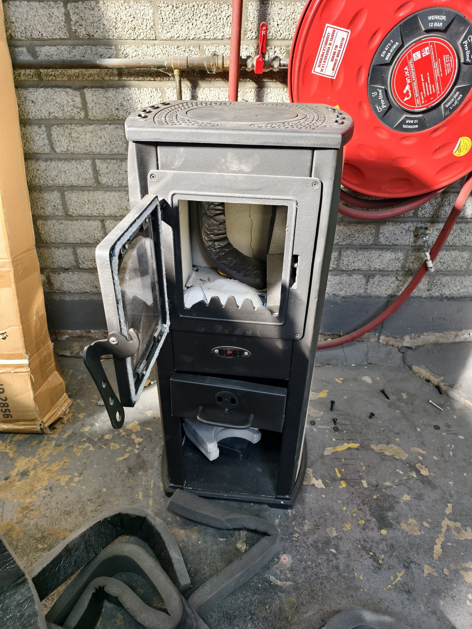 Houtkachel EKONOMIK LUX - 8,5kW Antraciet/Beige - 60% Korting