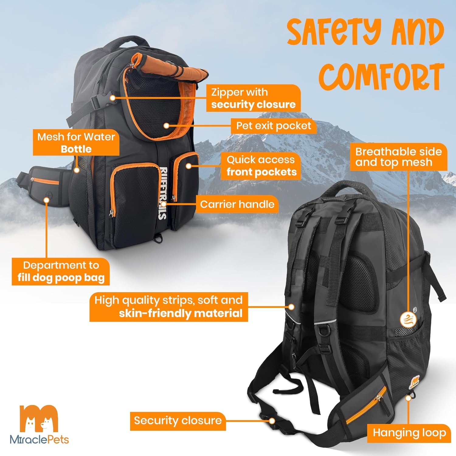 Miracle Pets Rufftrails Hondenrugzak - 26% Korting!