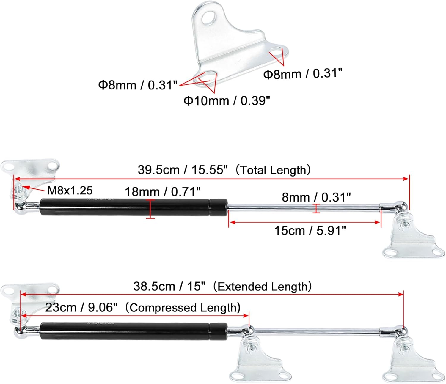 X AUTOHAUX Gasveren 300N (4 stuks) - Achterklep Dempers - 23% Korting!