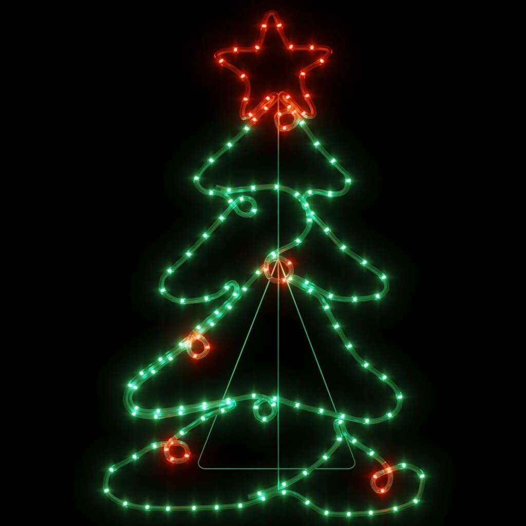 vidaXL Kerstboom met 144 LED's - 88x56 cm - 32% Korting