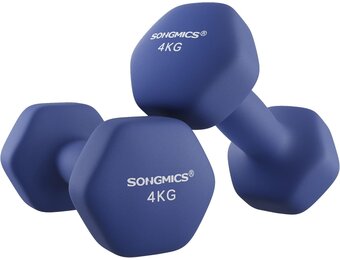 SONGMICS Dumbbells Set Blauw (2x4kg) - Nu 23% Korting!