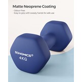 SONGMICS Dumbbells Set Blauw (2x4kg) - Nu 23% Korting!