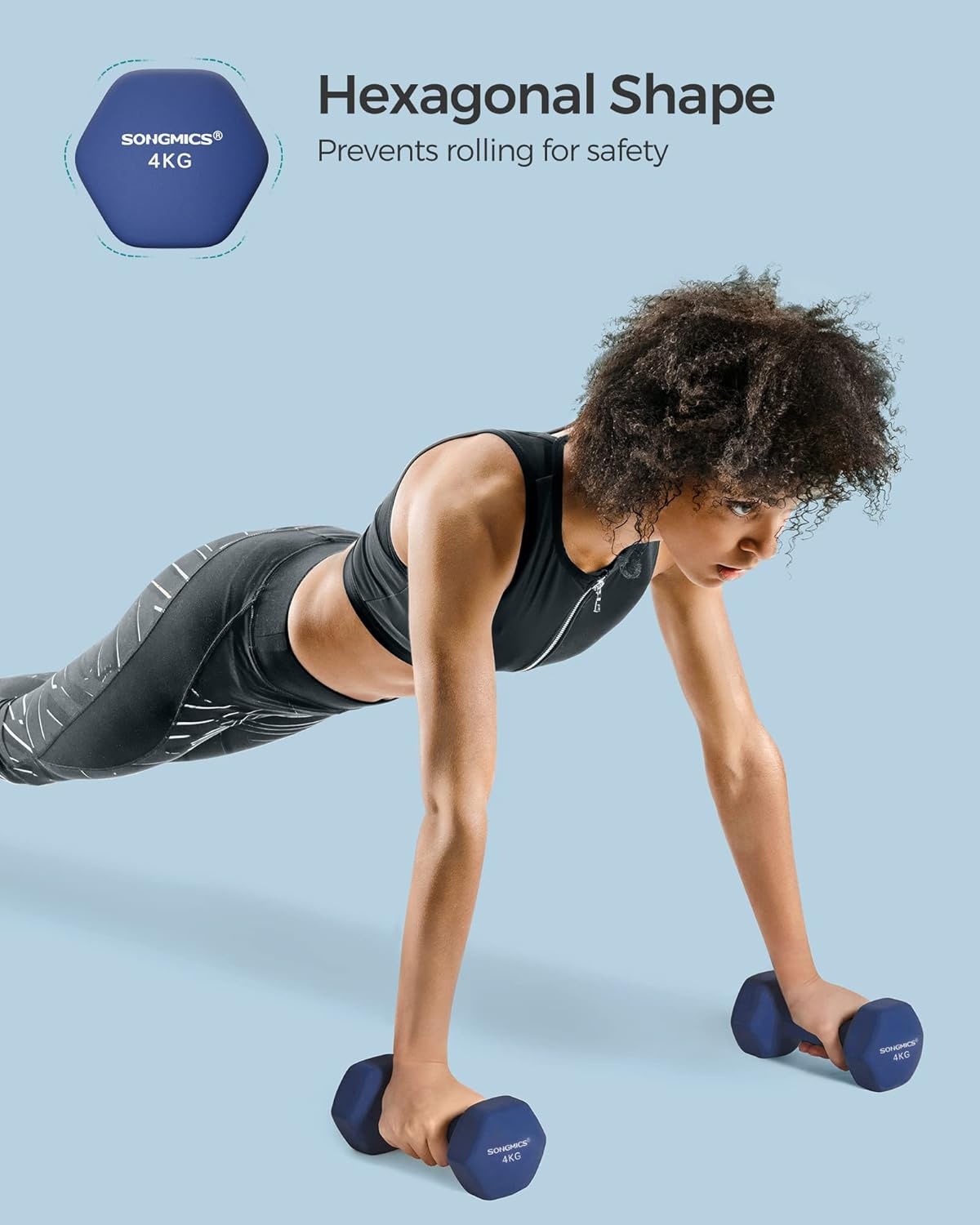 SONGMICS Dumbbells Set Blauw (2x4kg) - Nu 23% Korting!