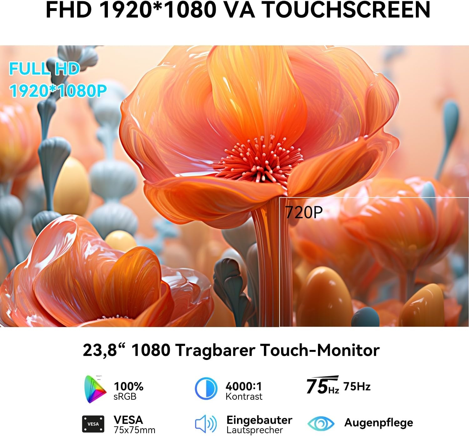 23,8" Touchscreen Monitor (Geretourneerd) - 29% Korting