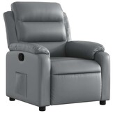 vidaXL Fauteuil Kunstleer Grijs - 41% Korting