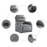 vidaXL Fauteuil Kunstleer Grijs - 41% Korting