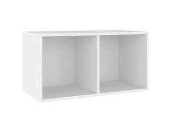 vidaXL Opbergbox voor LP's 71x34x36 cm bewerkt hout wit