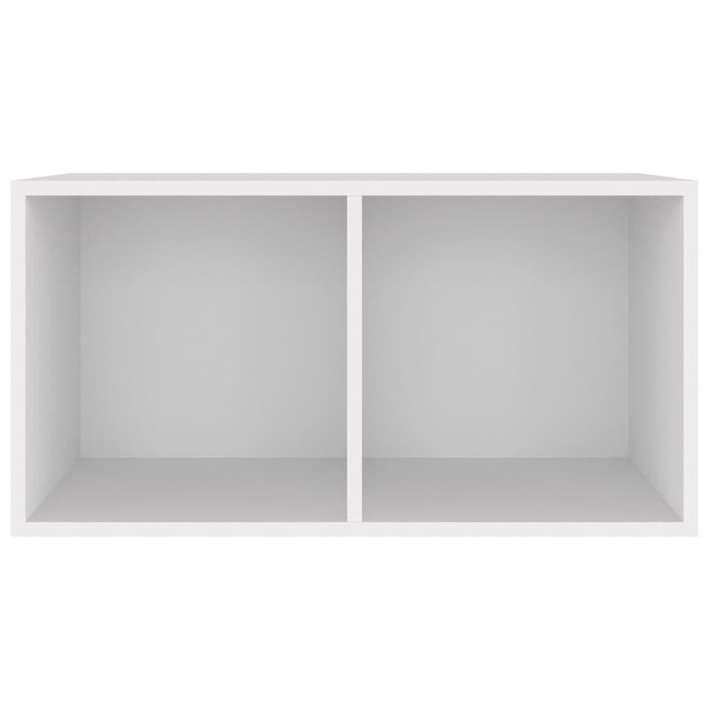 vidaXL Opbergbox voor LP's 71x34x36 cm bewerkt hout wit