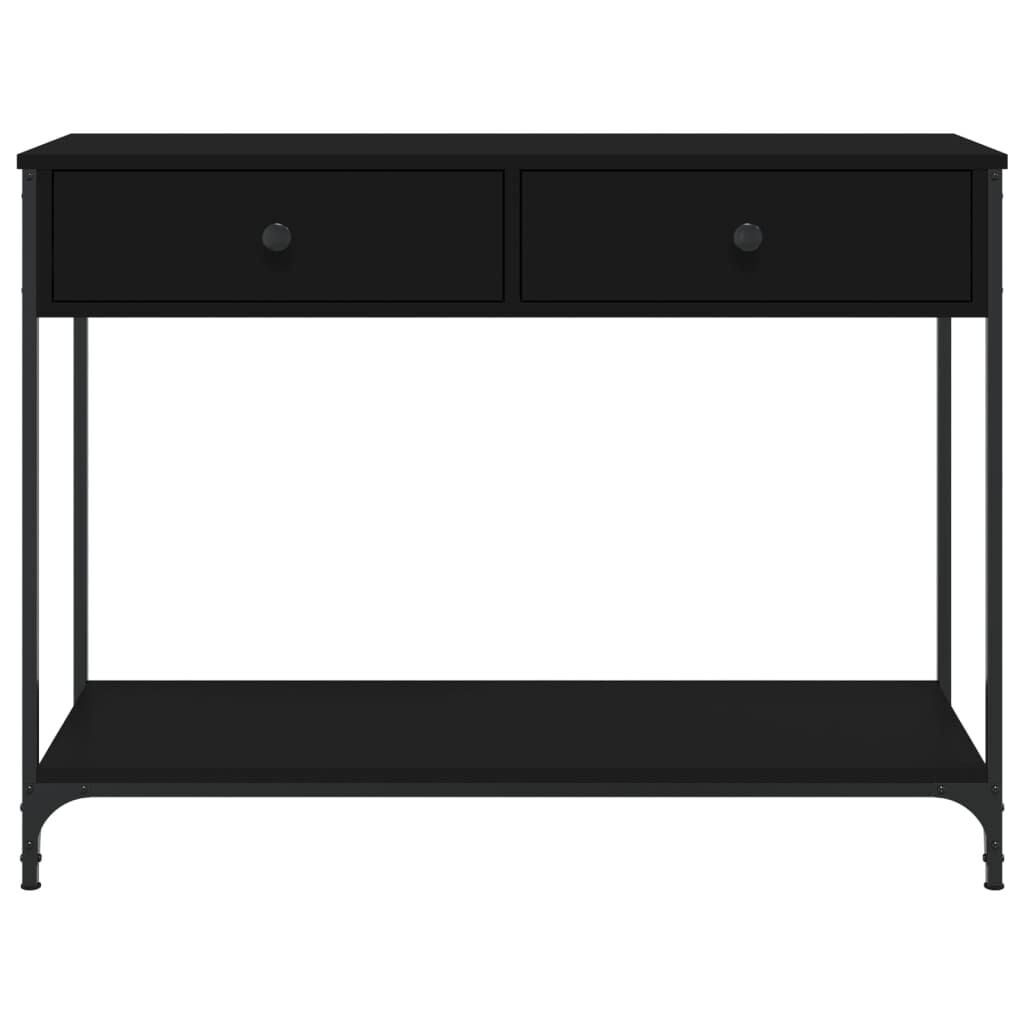 VidaXL Wandtafel Zwart Bewerkt Hout - 100cm - 47% Korting