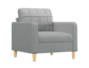 vidaXL Fauteuil Stof Lichtgrijs - 75% Korting