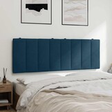 vidaXL Hanko Hoofdbordkussen 140cm Fluweel Blauw - 63% Korting!