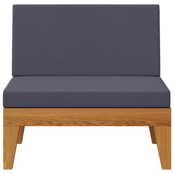 vidaXL Acaciahouten Middenbank Donkergrijs - 42% Korting!