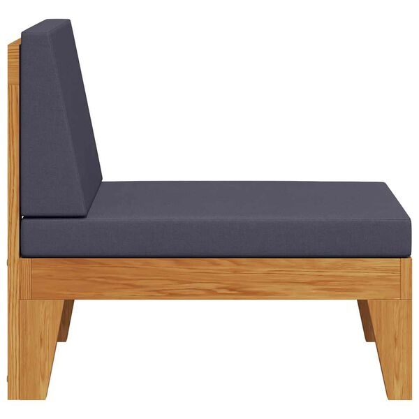 vidaXL Acaciahouten Middenbank Donkergrijs - 42% Korting!