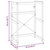 vidaXL Wastafelframe Zwart - 60% Korting!