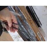 vidaXL Hoofdbord 140 cm metaal zwart