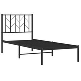 vidaXL Bedframe Metaal Zwart 75x190 cm - 39% Korting!