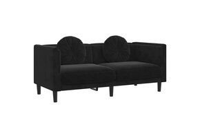 VidaXL 2-zits Fluweel Zwart | 43% Korting!