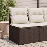 VidaXL Tuinstoel Poly Rattan Bruin met Kussens - 41% Korting!