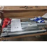 vidaXL Tuintafel Staal & Glas Grijs/Zwart - 63% Korting!