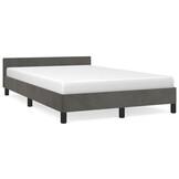 vidaXL Donkergrijs Fluweel Bedframe 120x190 cm | 40% Korting