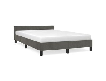 vidaXL Donkergrijs Fluweel Bedframe 120x190 cm | 40% Korting