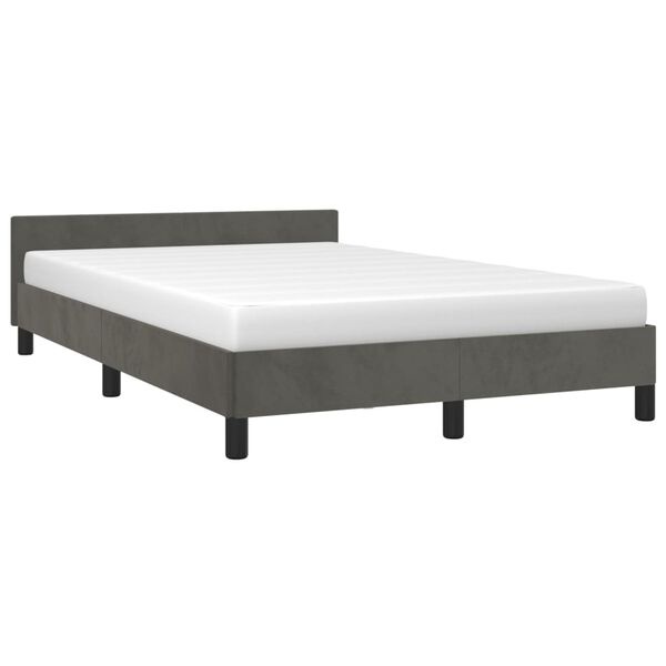 vidaXL Donkergrijs Fluweel Bedframe 120x190 cm | 40% Korting