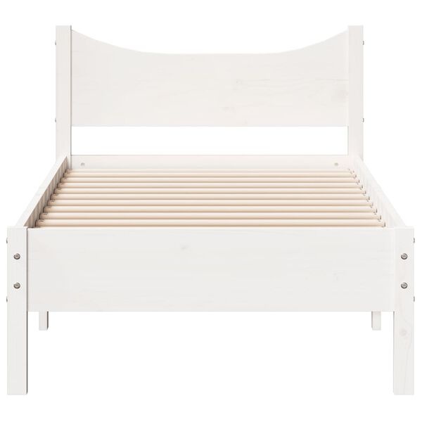 VidaXL Grenenhouten Bedframe Wit 90x200 cm - 46% Korting!