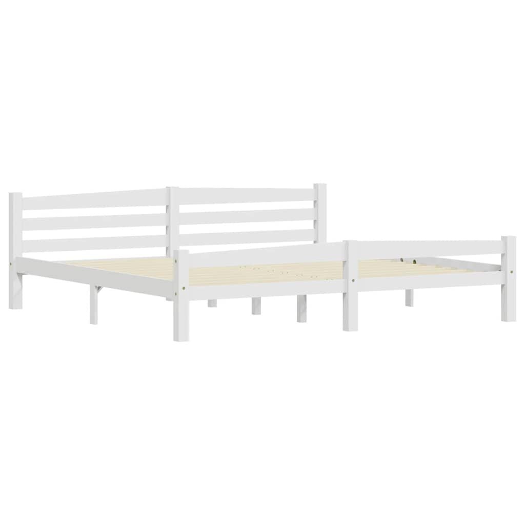 VidaXL Bedframe Grenenhout Wit 200x200cm - 62% Korting!