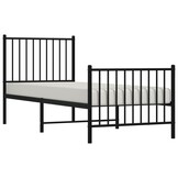 vidaXL Bedframe Metaal Zwart 80x200 cm - 45% Korting