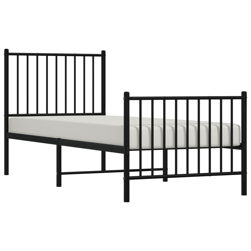 vidaXL Bedframe Metaal Zwart 80x200 cm - 45% Korting
