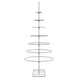 vidaXL Kerstdecoratie kerstboom 210 cm metaal zwart