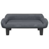 vidaXL Kinderbank 70x40x24 cm fluweel donkergrijs