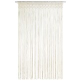 VidaXL Macramé Gordijn Katoen Crème 140x240 cm - 44% Korting
