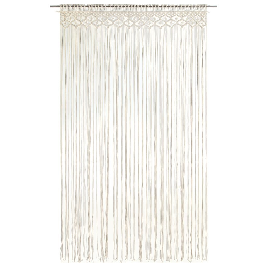 VidaXL Macramé Gordijn Katoen Crème 140x240 cm - 44% Korting