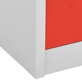 vidaXL Lockerkast Staal 90x45x92,5cm Lichtgrijs/Rood - 67% Korting