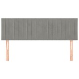 vidaXL Hoofdborden 2 st 72x5x78/88 cm fluweel lichtgrijs