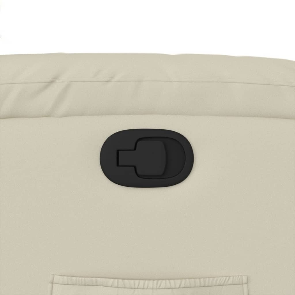 vidaXL Fauteuil verstelbaar kunstleer crèmekleurig