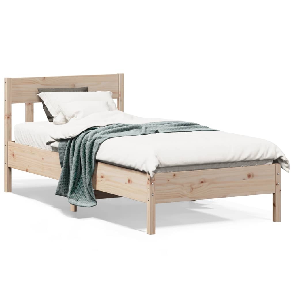 VidaXL Grenenhouten Bedframe (90x190cm) - 72% Korting!