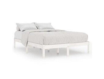 vidaXL Bedframe massief grenenhout wit 200x200 cm